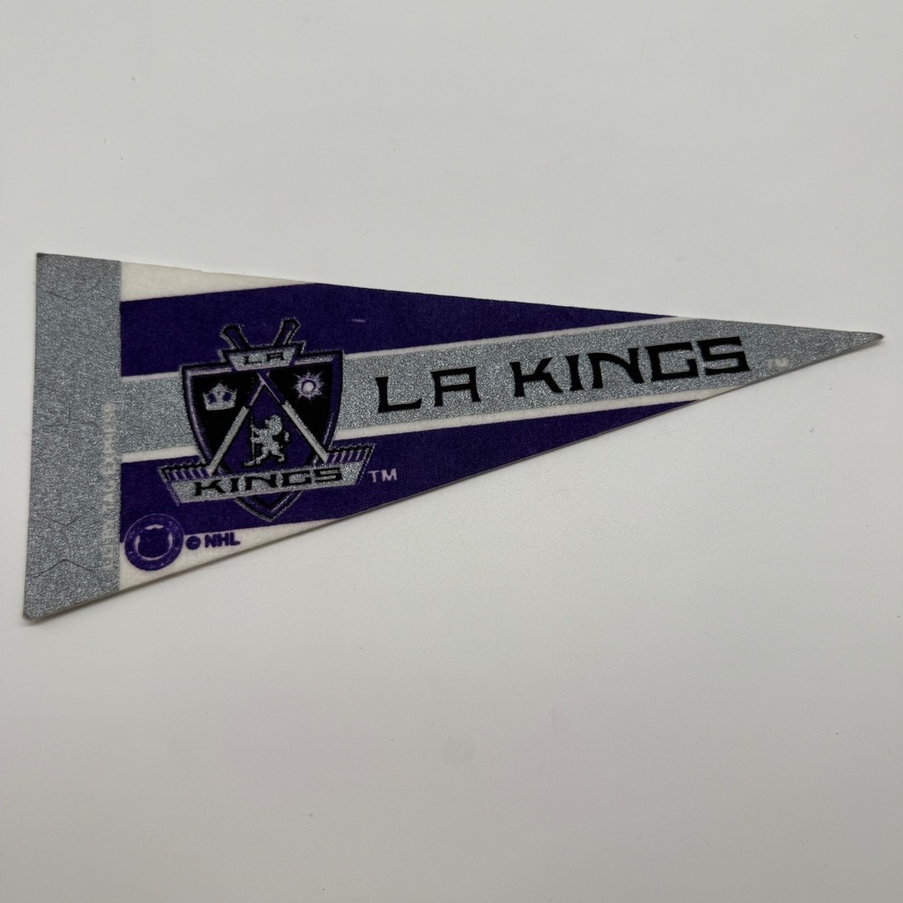 Los Angeles Kings Vintage 90s NHL Hockey Mini‎ Pennant 9"x4" Felt Banner Flag